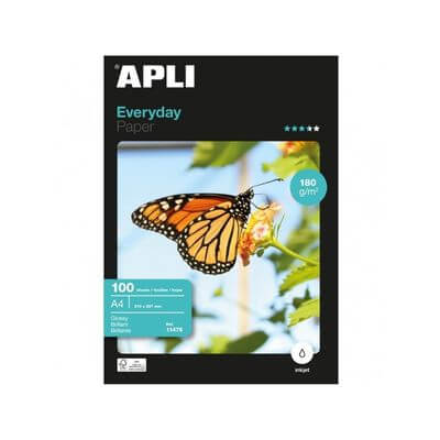 Paquet paper A4 brillant Apli Everyday 180g
