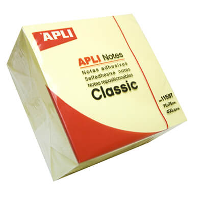 Cub notes adhesives 75x75 groc 400 fulls