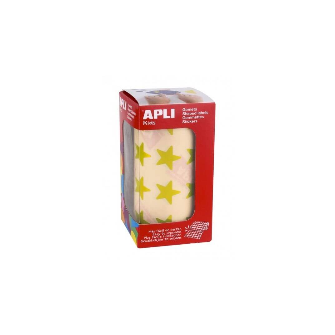 Rotllo gomets estrelles 19,5mm metal amarillo