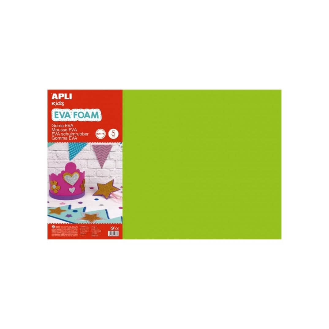 Goma EVA 600x400mm verde claro (pack 5u)