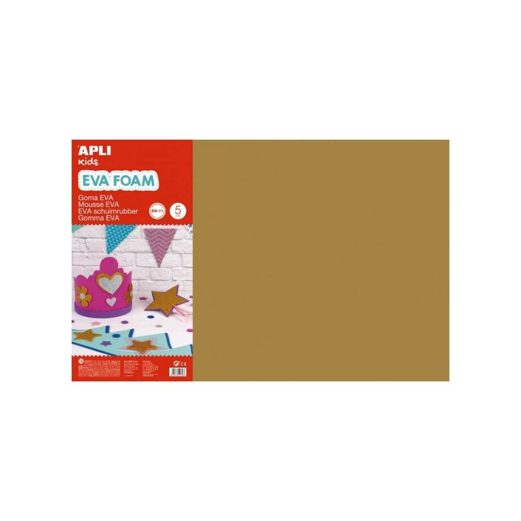 Goma EVA 600x400mm marrón (pack 5u)