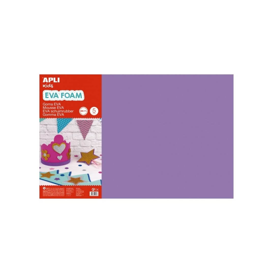 Goma EVA 600x400mm morado (pack 5u)