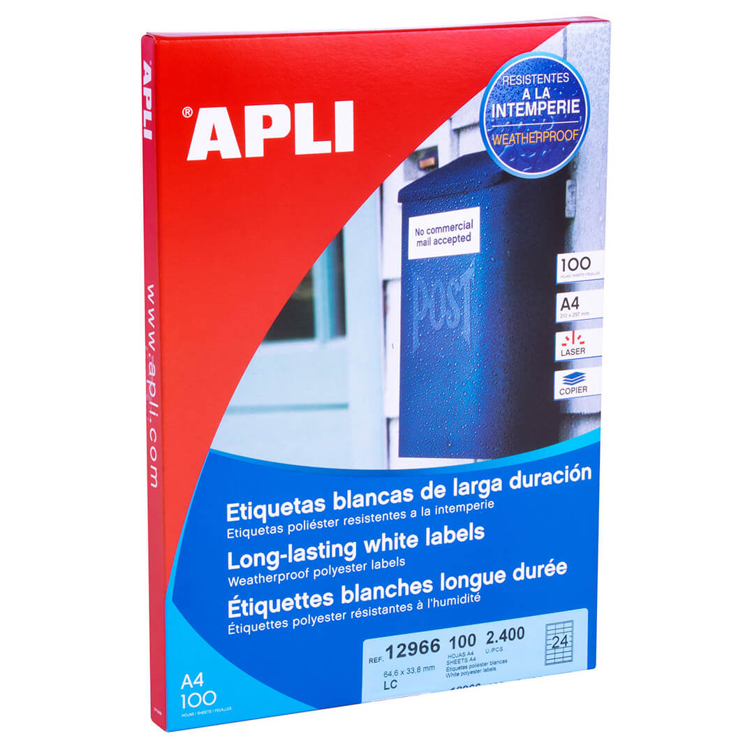 Etiquetes adhesives intempèrie 64,6x33,8mm