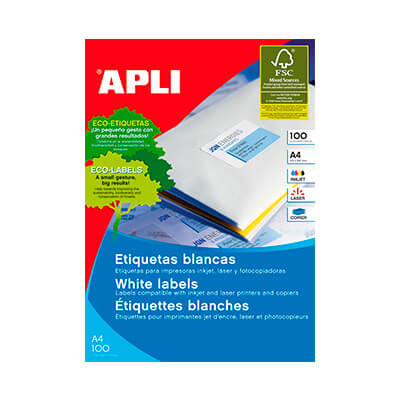 Etiquetes adhesives Apli 105x37mm color verd