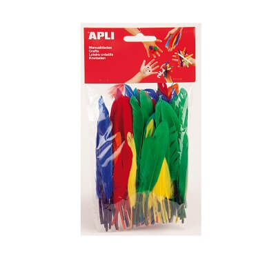Paquet 100 Plomes Apli assortit de colors