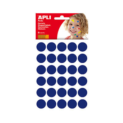 Bolsa gomets Apli redondos 20ø azul