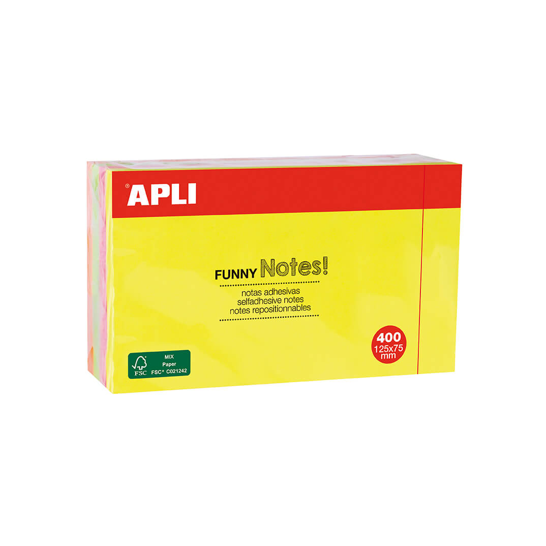 Bloc notas adhesivas Apli Funny 125 x 75 mm