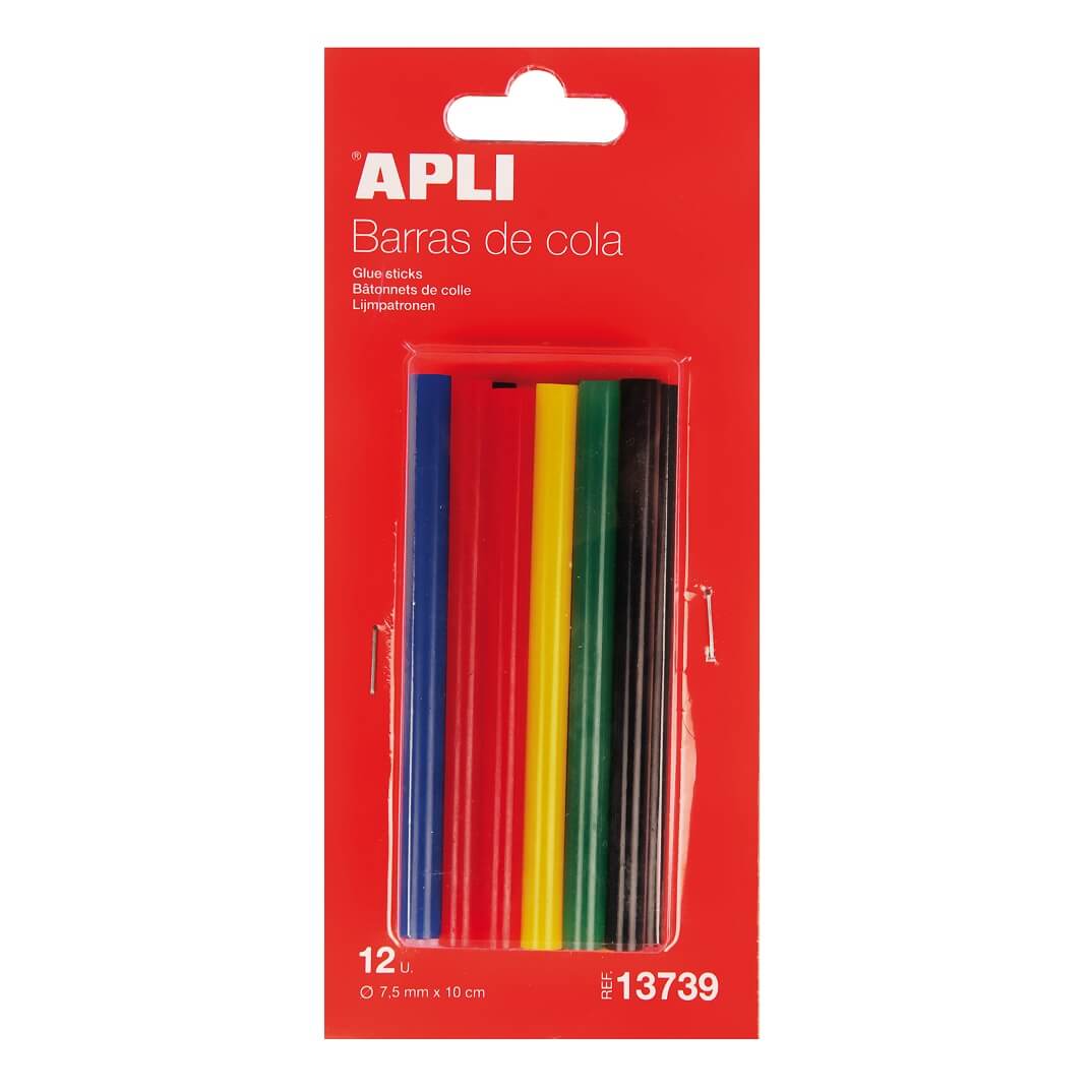Pack 12 Barres silicona de cola de colors