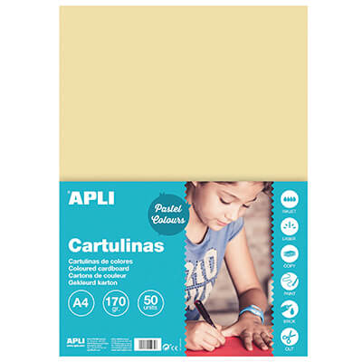 Pack 50 cartolines A4 170g crema