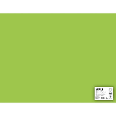 Cartulina 50x65 170g verde claro (pack 25)