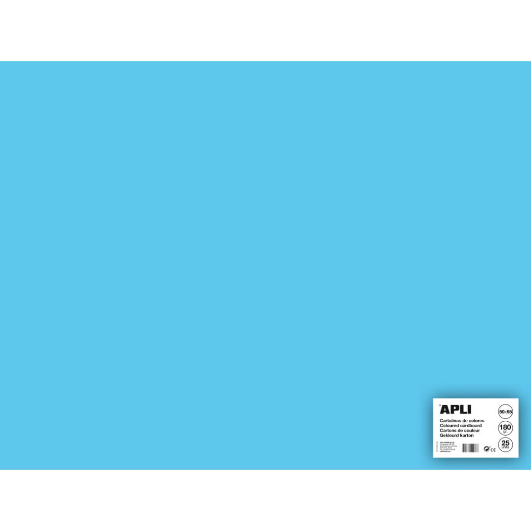Cartulina 50x65 170g azul claro (pack 25)