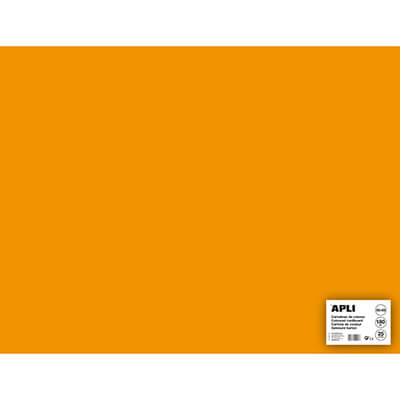 Cartulina 50x65 170g naranja (pack 25)