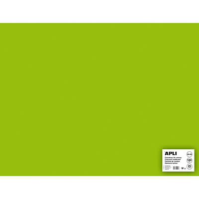 Cartulina 50x65 170g verde flúor (pack 25)