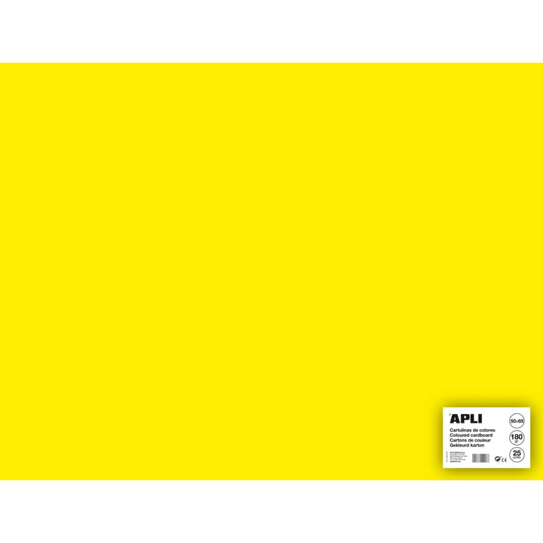 Cartulina 50x65 170g groc fluor (pack 25)