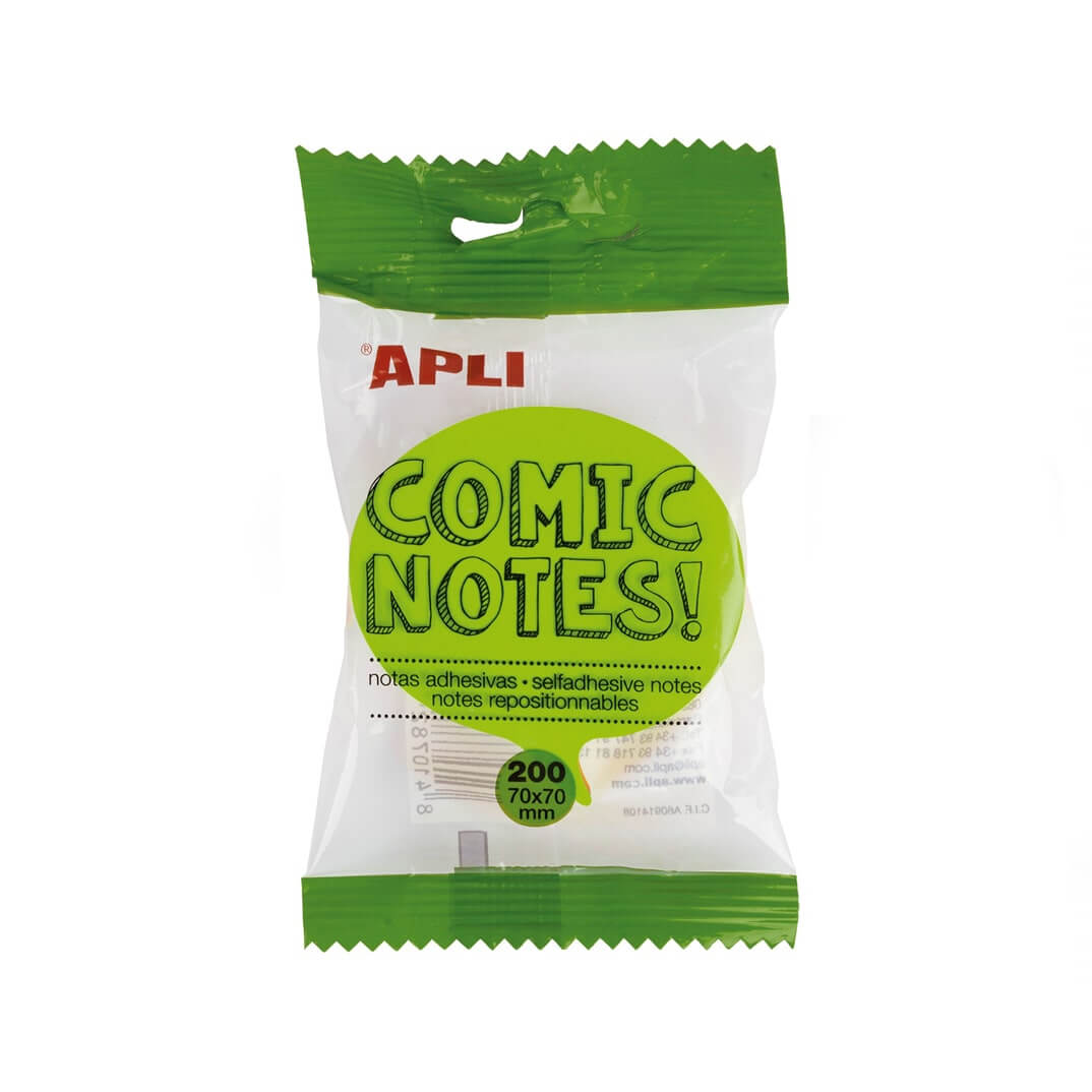 Bloc notes adhesives Apli comic 200 fulls