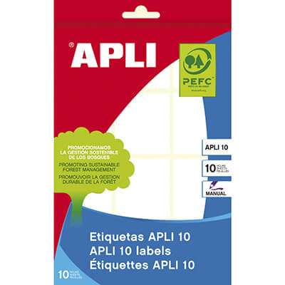 Sobre etiquetas adhesivas Apli-10 36x40mm