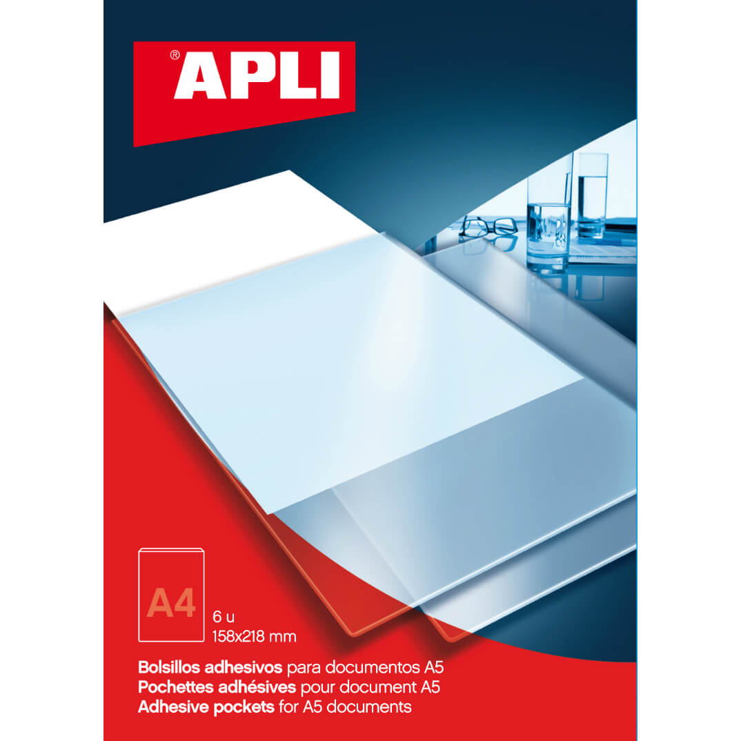 Butxaques autoadhesives A4 220x305mm (6u)