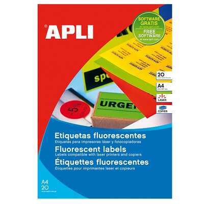Etiquetes adhesives ø 60mm verd fluor