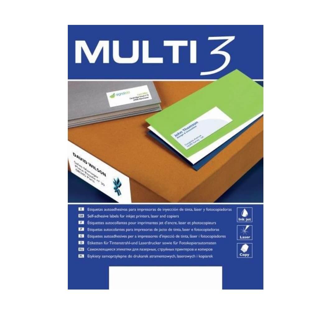 Caixa etiquetes multi3  64,6x33,8 100f