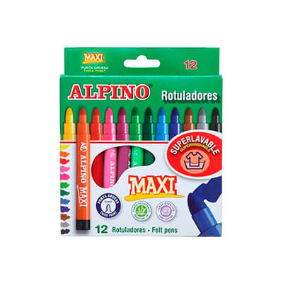 Estoig 12 retoladors Alpino Maxi (12 colors)