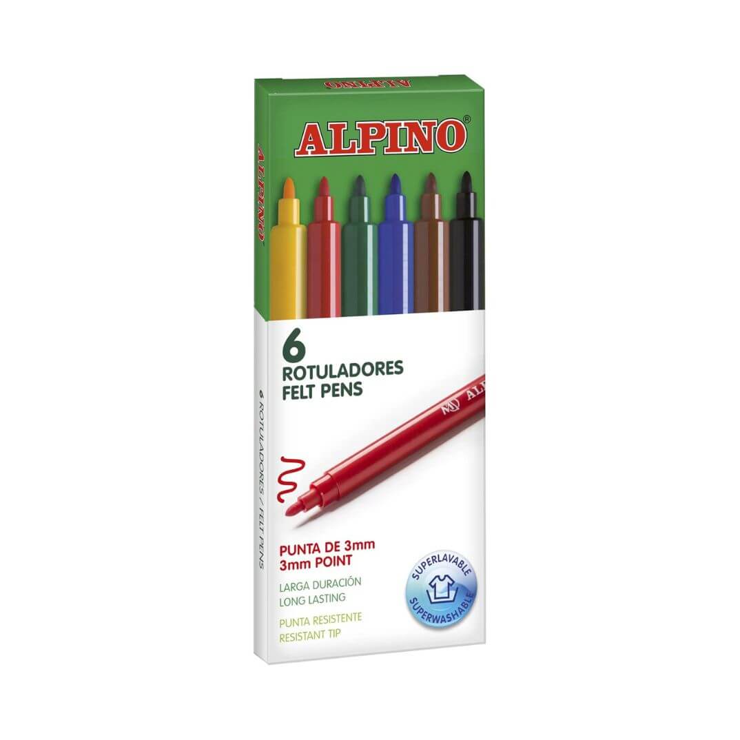 Estoig 6 retoladors Alpino assortits