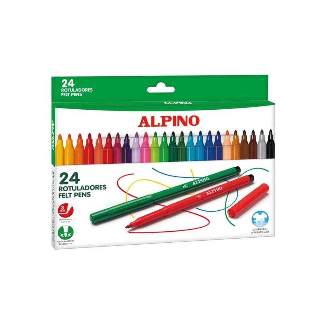 Estoig 24 retoladors Alpino assortits