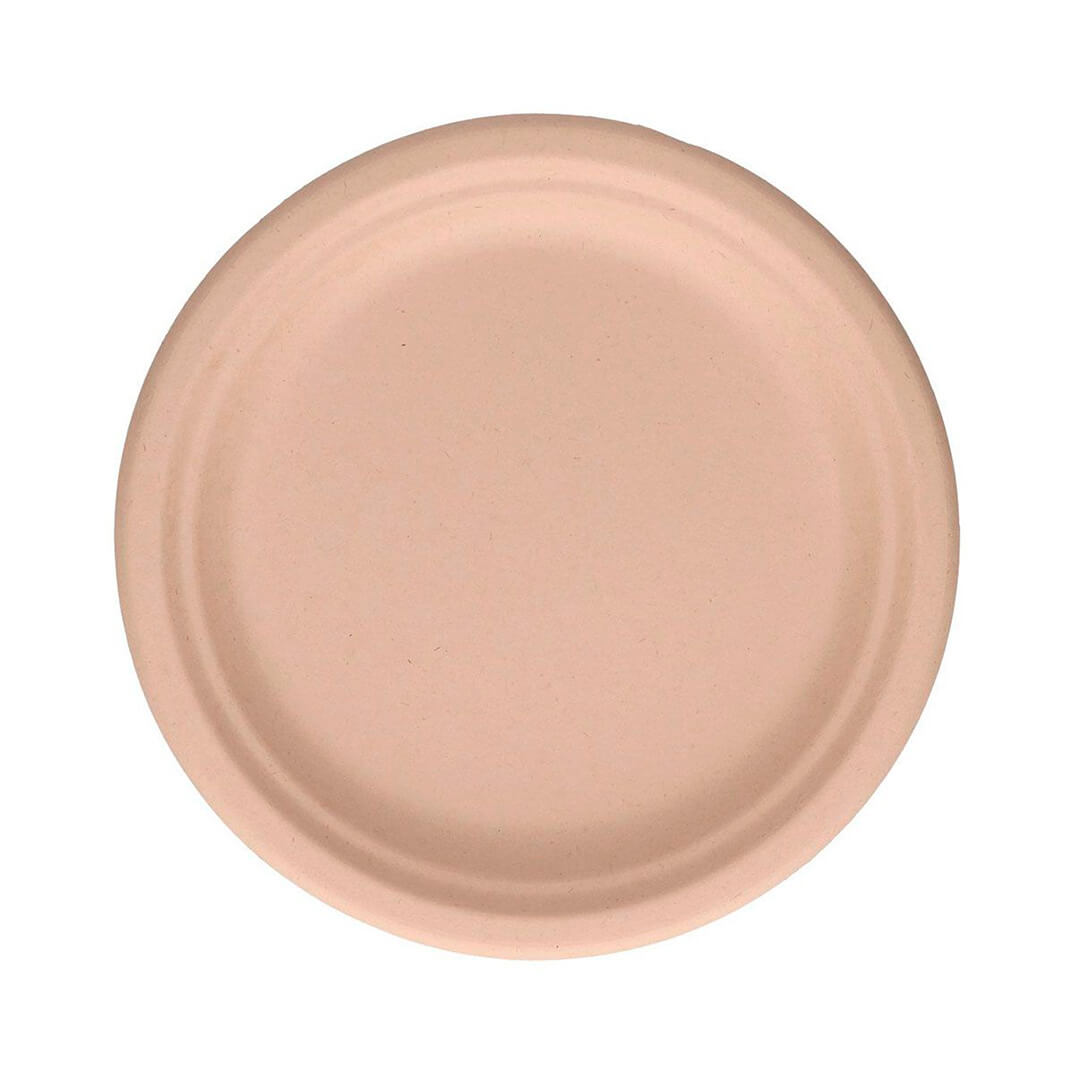 Paquet de 50 plats compostables 17cm