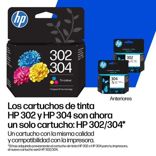 HP Cartucho 302XL/304XL Tri-color