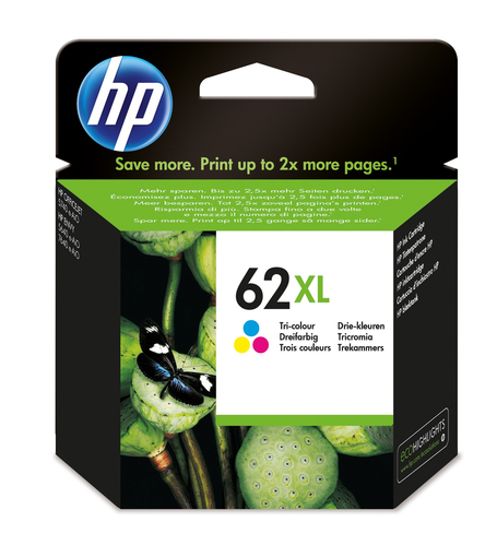 Cartutx de tinta original HP 62xl tri-color