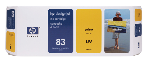 Cartutx de tinta original HP 83 groc