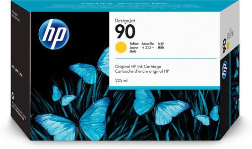 Cartucho de tinta original HP 90 amarillo 225ml