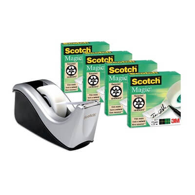 Pack estalvi Scotch® Magic 4 rotllos+dispensador