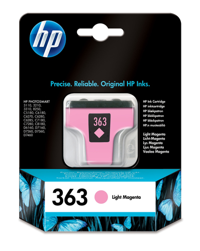 Cartucho de tinta original HP 363 magenta claro