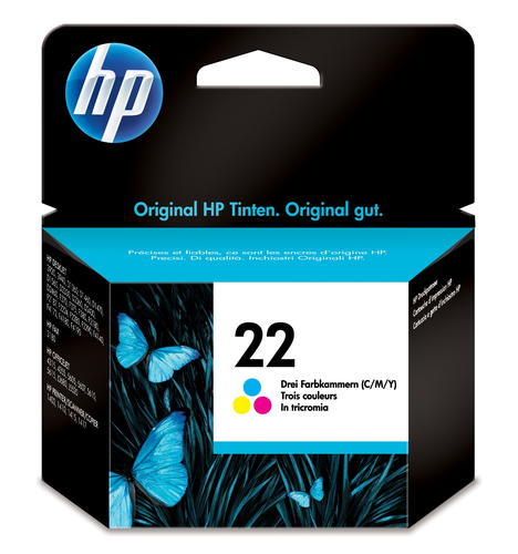 Cartucho de tinta original HP 22 tri-color