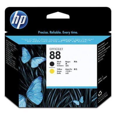 HP cabezal impresión original 88 negro y amarillo