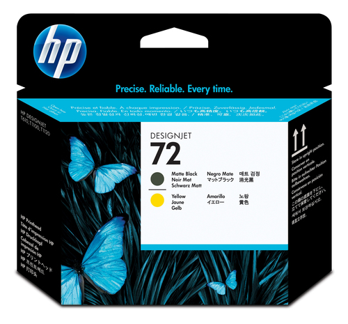 HP cabezal inyeccion tinta negro+amarillo nº72