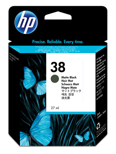 Cartucho tinta original HP 38 pigment. negro mate
