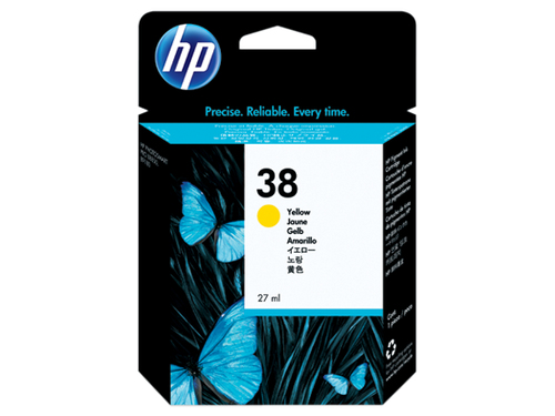 Cartucho de tinta original HP 38 pigment. amarillo