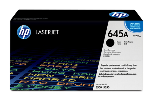 Cartucho de tóner original LaserJet HP 645A negro