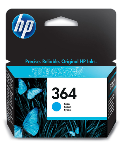 Cartucho de tinta original HP 364 cian