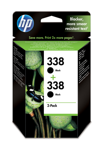 Pack ahorro 2 cartuchos tinta original HP 338