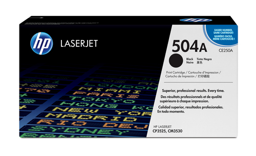 Cartucho de tóner original LaserJet HP 504A negro