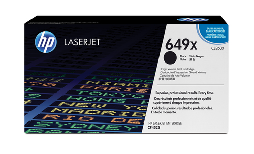 Cartucho de tóner original LaserJet HP 649X negro