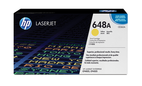 Cartucho tóner original LaserJet HP 648A amarillo