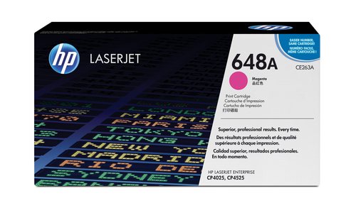 Cartucho tóner original LaserJet HP 648A magenta