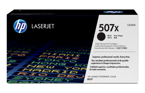 Cartutx tòner original LaserJet HP 507X negre