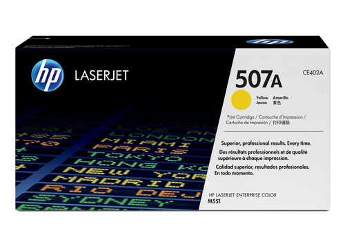 Cartutx tòner original LaserJet HP 507A groc