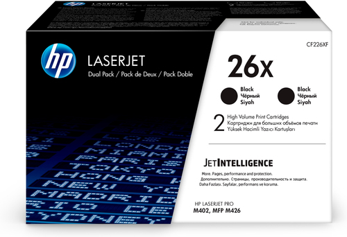 Pack 2 tóner negro Originales HP LaserJet 26X