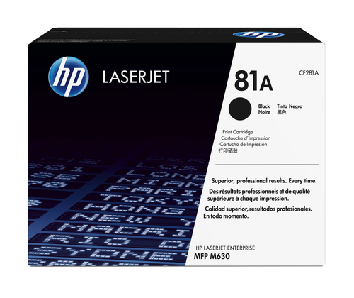 Cartucho de tóner original LaserJet HP 81A negro