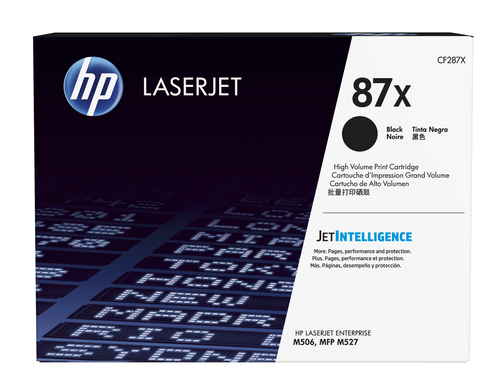 Cartutx tòner original LaserJet HP 87X negre 18K.